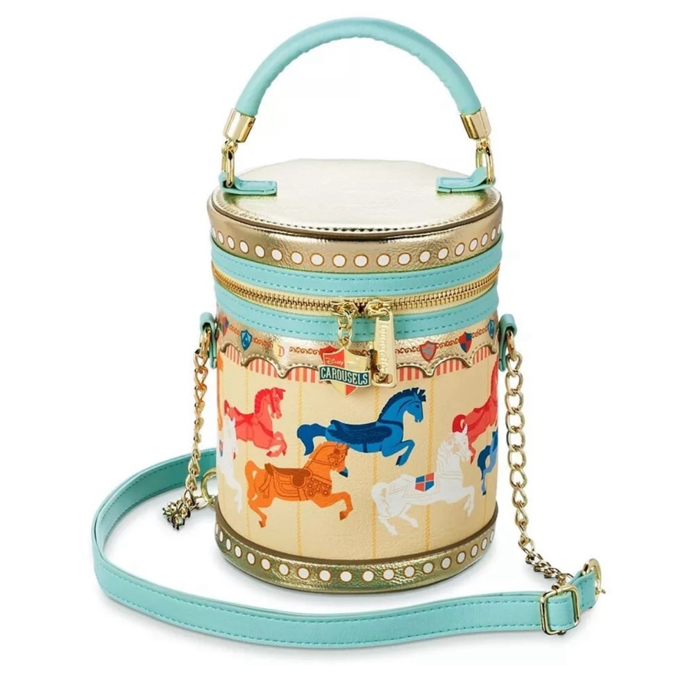 D23 Expo Exclusive Disney King Arthur Carousel Loungefly Handbag NEW NWOT